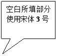 矩形标注: 空白所填部分使用宋体3号