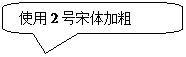 圆角矩形标注: 使用2号宋体加粗